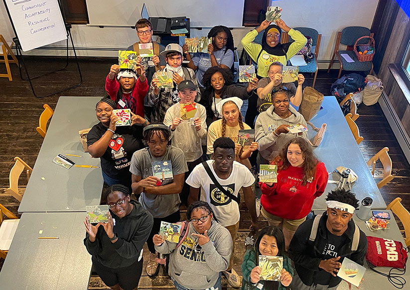 SLA students at upcycle art event