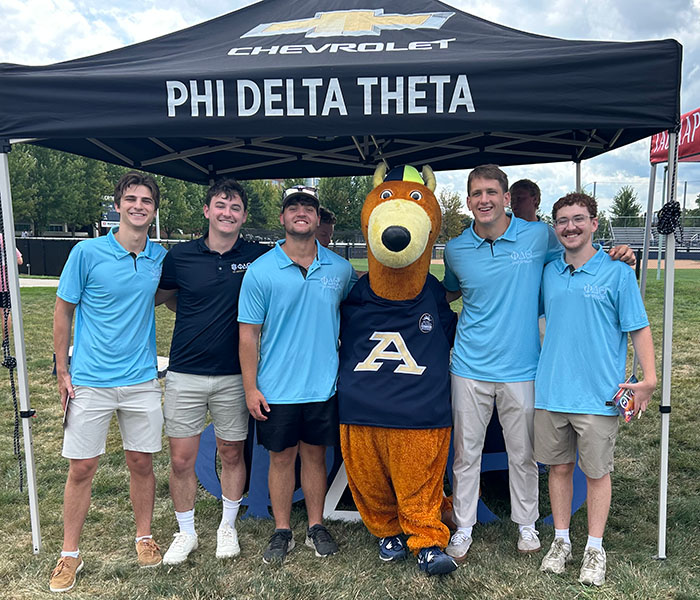 JP Rybka tabling for Phi Delta Theta