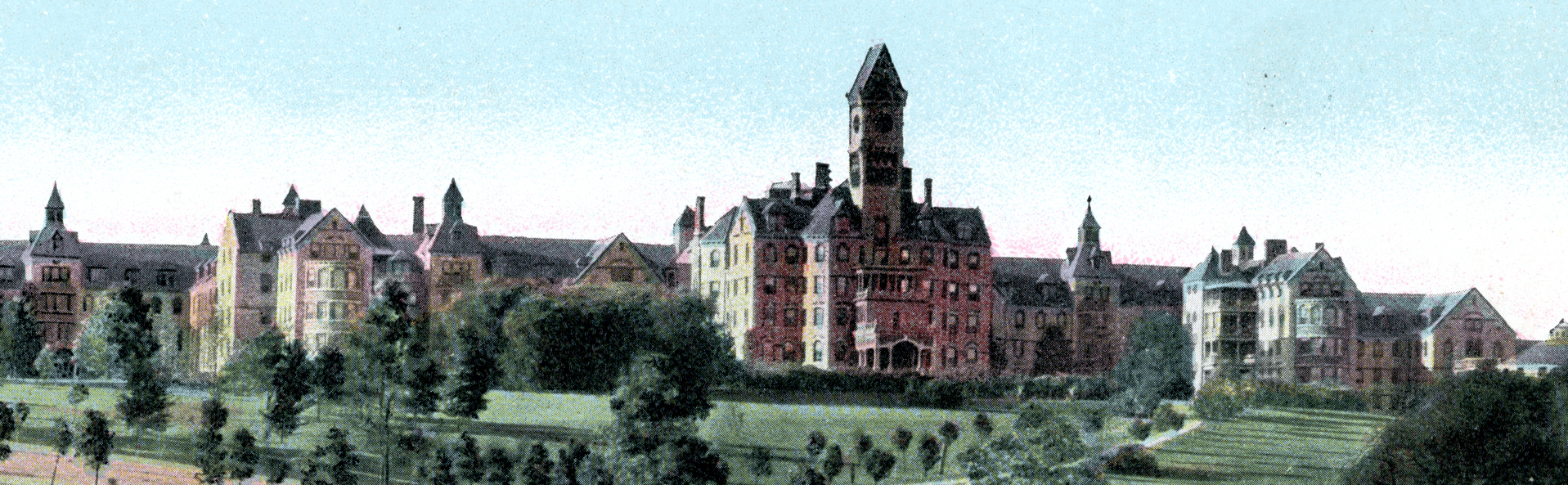 Exterior of an asylum building