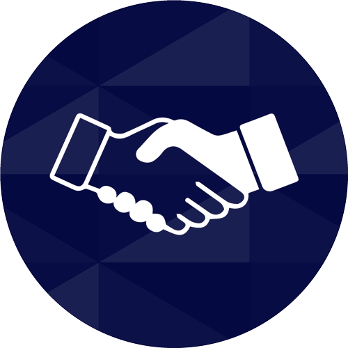 Icon of a hadnshake between two people