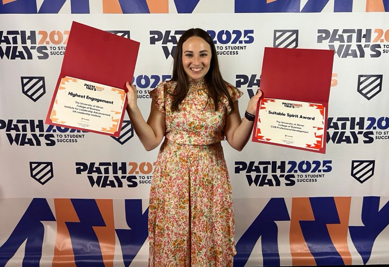 Erin Liggett, assistant director, career services & student employment, in the College of Business at Pathways 2025 Conference.