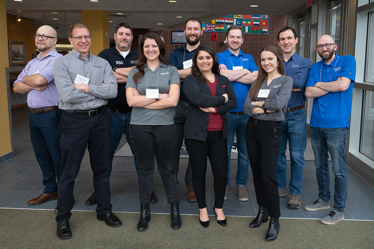 College alumni at the co-op career fair