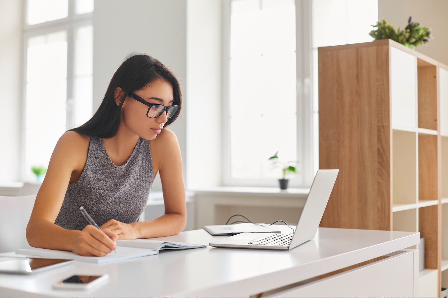 student at laptop