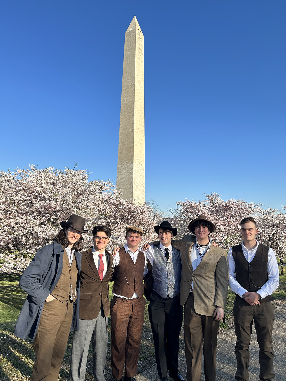 Pictured left to right are Surveying and Mapping students John Castle (team captain), Zac Clevenger, Seth Boyd, Tristan Zawalsh, Alex Garcia, and Frank Powers.