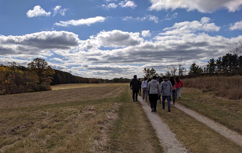 Students experiencing outdoor education opportunities at the Field Station.