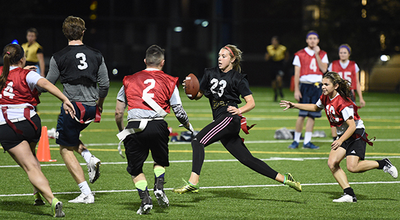 Image of people playing flag football